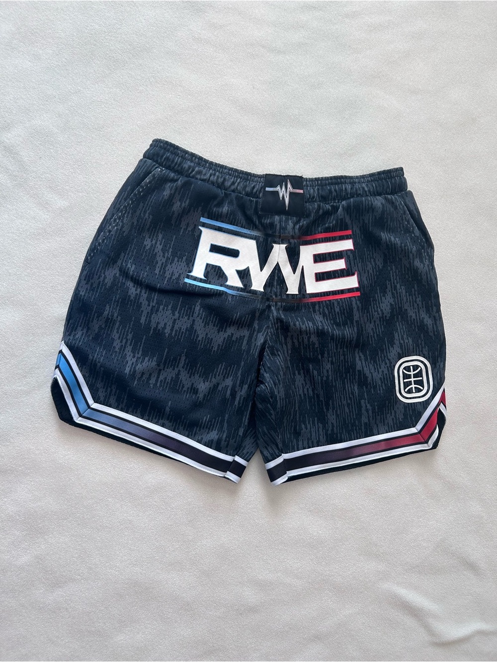 Youth Overtime/ RWE On Top Black Athletic Shorts with Tricolor Trim